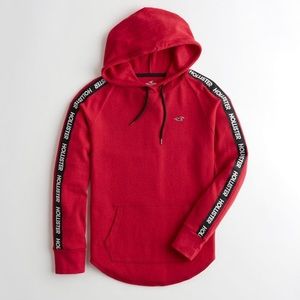 Logo Waffle Hooded T-Shirt By Hollister